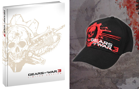Gears of War 3 strategy guide and hat
