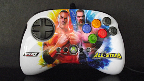 BrawlPad controller featuring The Rock and Triple H