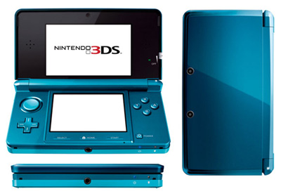 Aqua Blue Nintendo 3DS