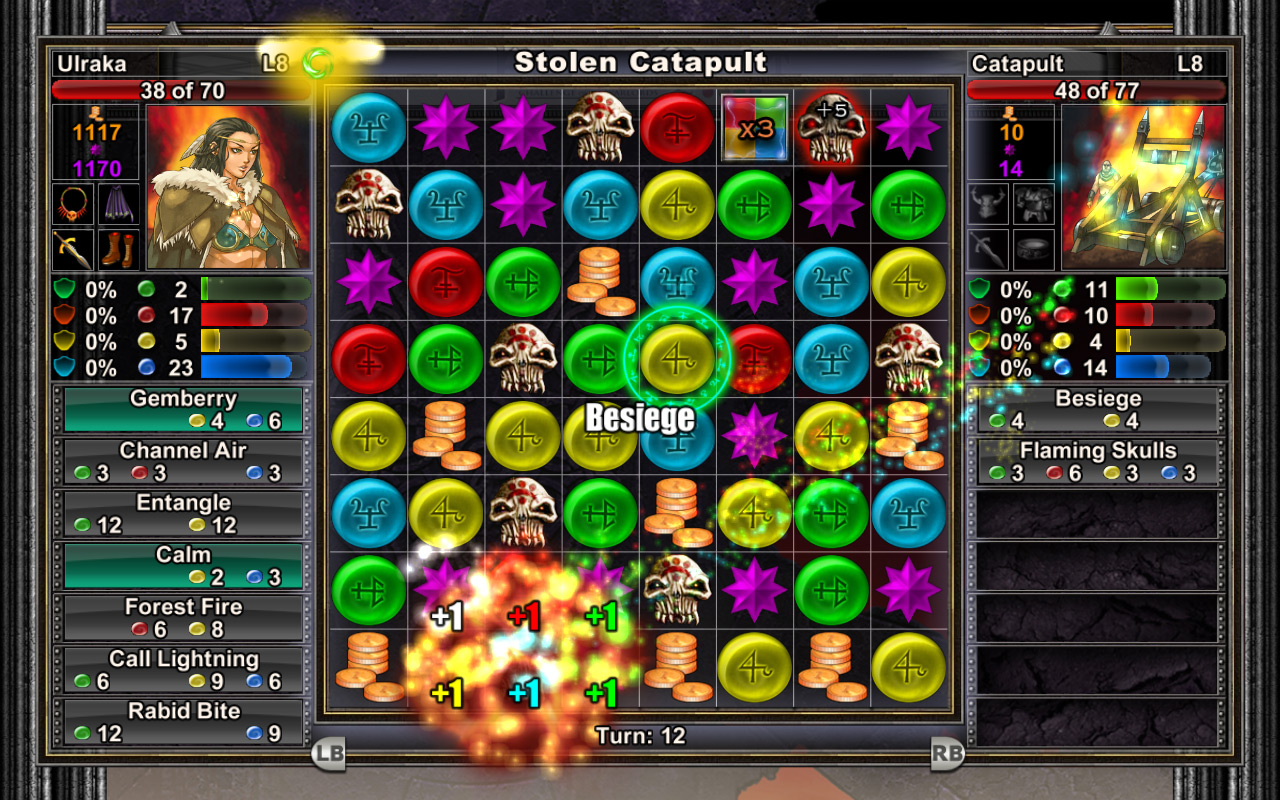 Puzzle Quest: Challenge of the Warlords screens