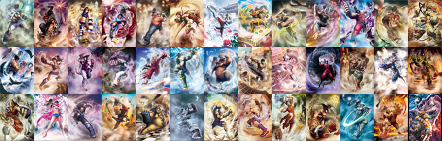 Thumbnails of Street Fight X Tekken character art