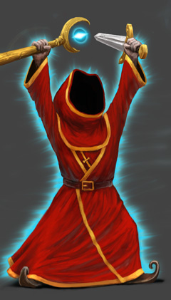 Self-targeted spell in Magicka (art)