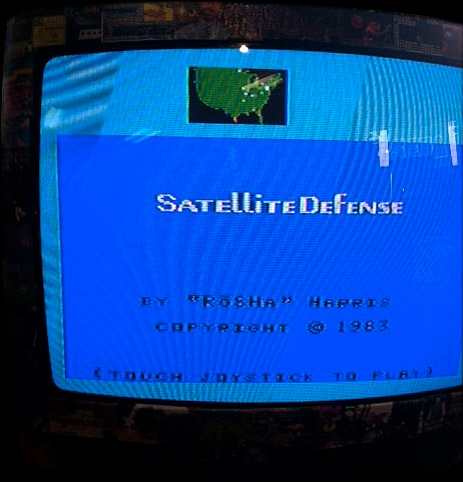 Title screen of ColecoVision Satellite Defense, the game that became War Room