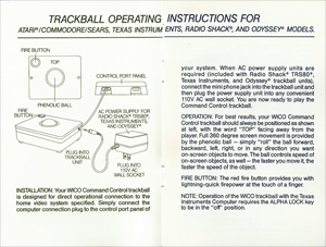 WICO Trackball Instructions (Page 1-2)