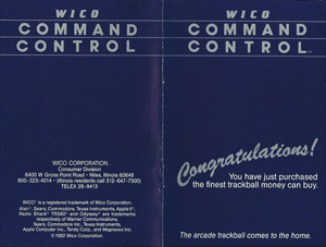 WICO Trackball Instructions (Covers)