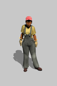 A member of the 
        Tropican Woman Workers Union (chapter 42).