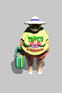 The low-class female tourist... what a babe!