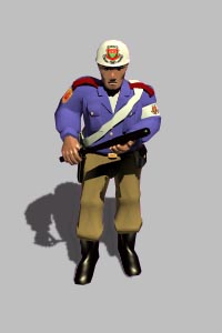 Tropican policeman.  To serve and repress.