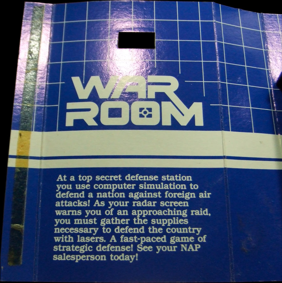 Promotional display for ColecoVision War Room (inside panel) 