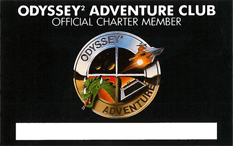 Odyssey² Adventure Club Membership Card